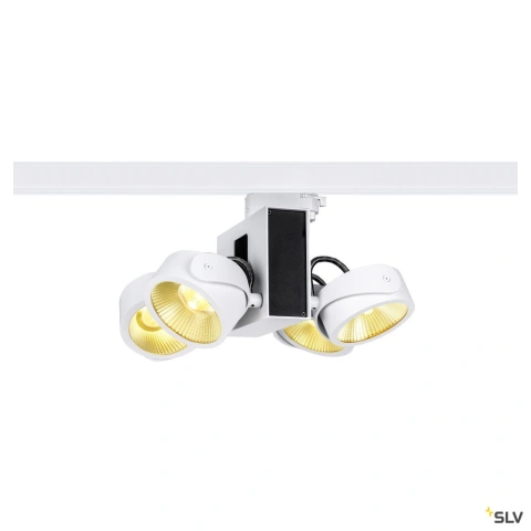 TEC KALU quad white/black 24° 3000K, incl. 3-circuit adapter