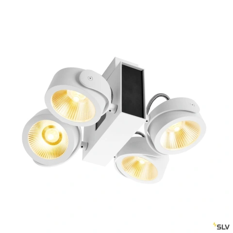 TEC KALU CW, LED Indoor, quad white/black 24° 3000K_1