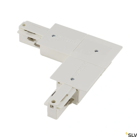 EUTRAC L-conector f.3-Ph.sina incastrat,prosuectie int., alb