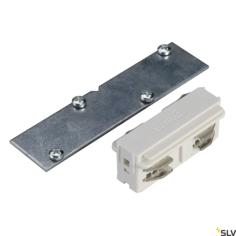 EUTRAC conector drept, electric & mecanic, 3 Ph, alb