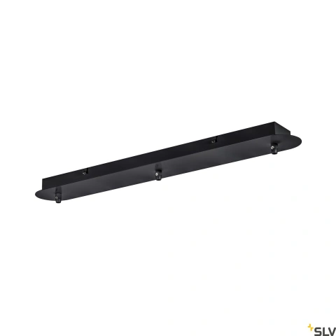 FITU triple ceiling plate, long, black