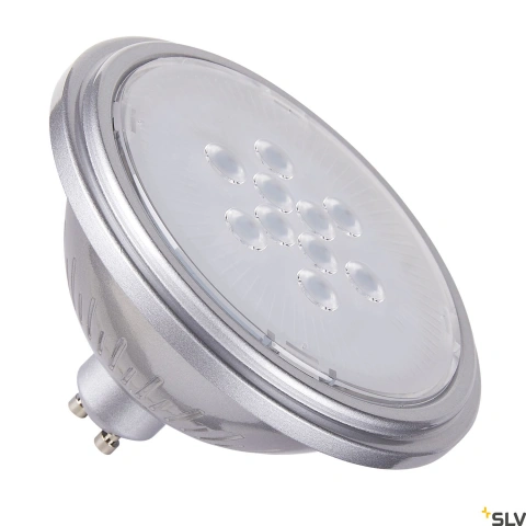 QPAR111 GU10, LED lamp argintiu 7W 2700K CRI90 25°