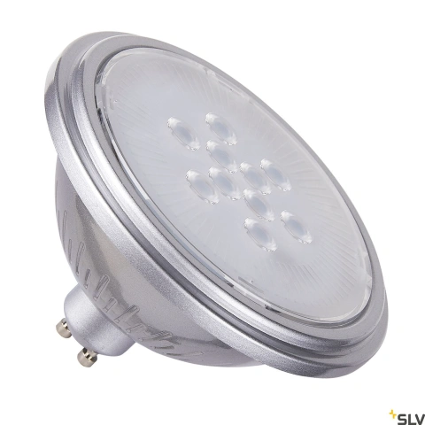 QPAR111 GU10, LED lamp argintiu 7W 2700K CRI90 40°