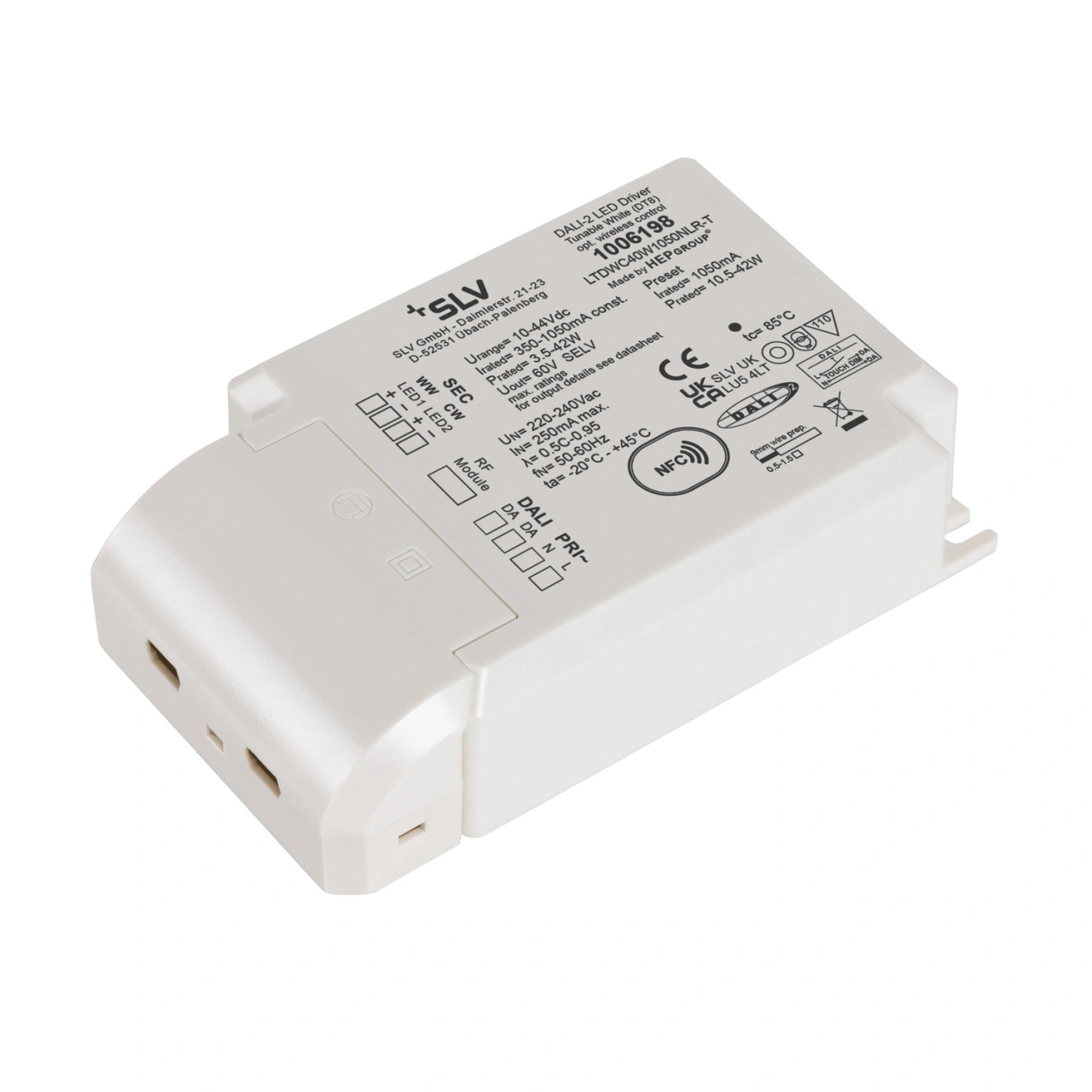 Driver LED 42W 1050mA DALI 220-240V 50/60Hz, alb