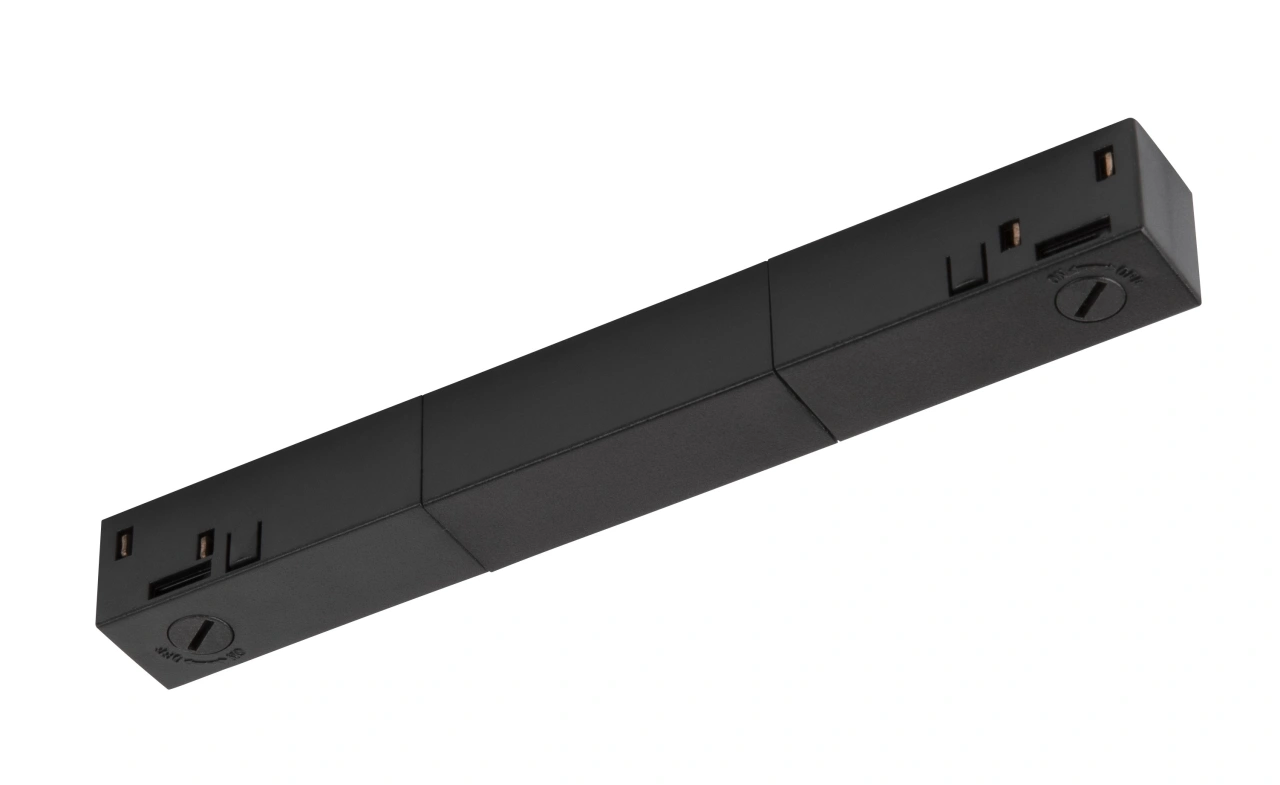 Conector electric longitudinal, 48V TRACK, negru, DALI