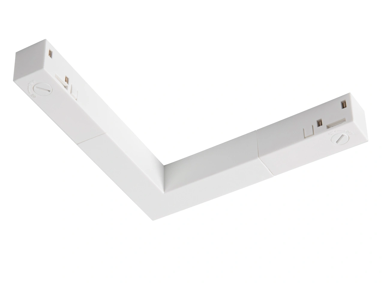 Conector electric L, 48V TRACK, alb, DALI