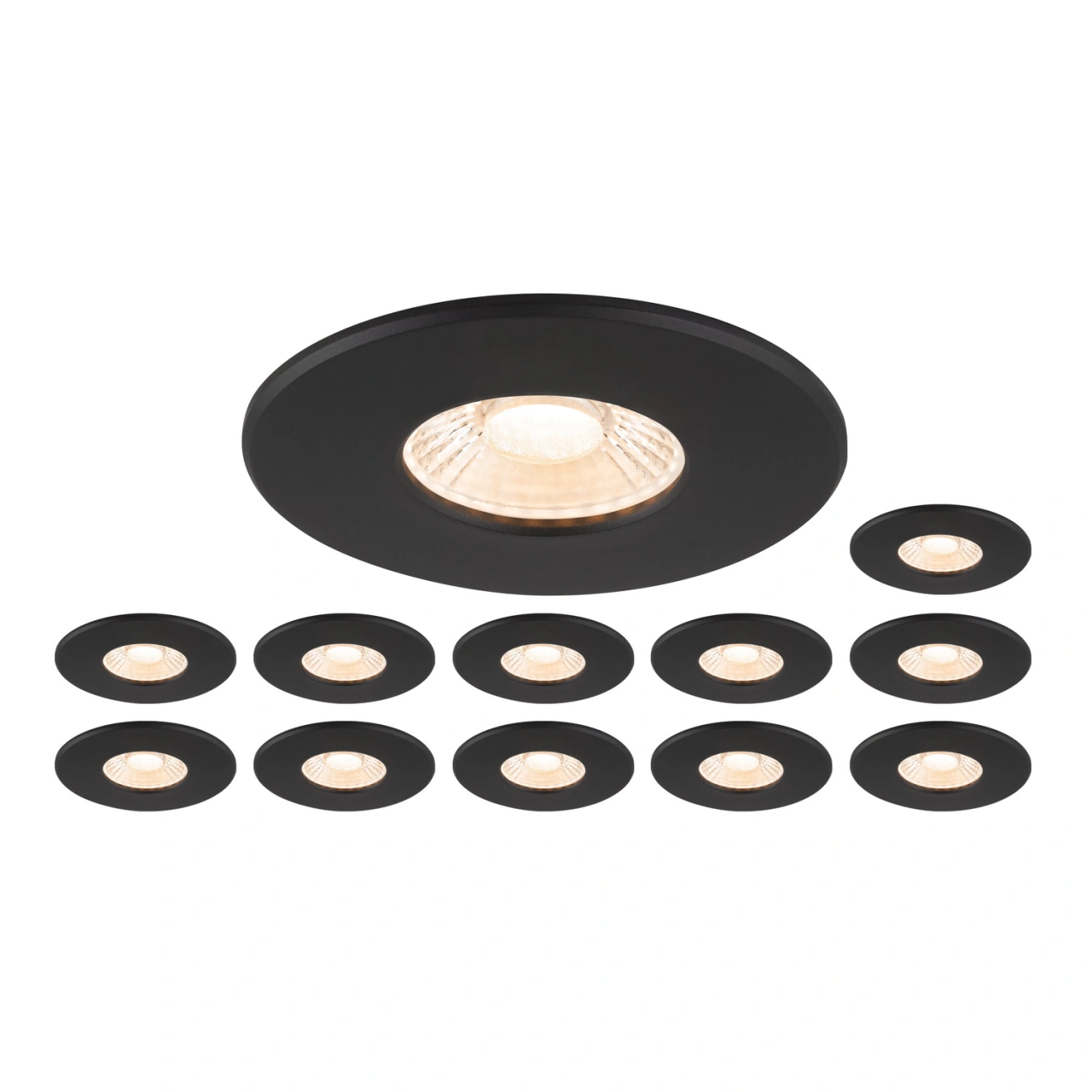UNIVERSAL DOWNLIGHT PHASE IP65, set, negru, rotund