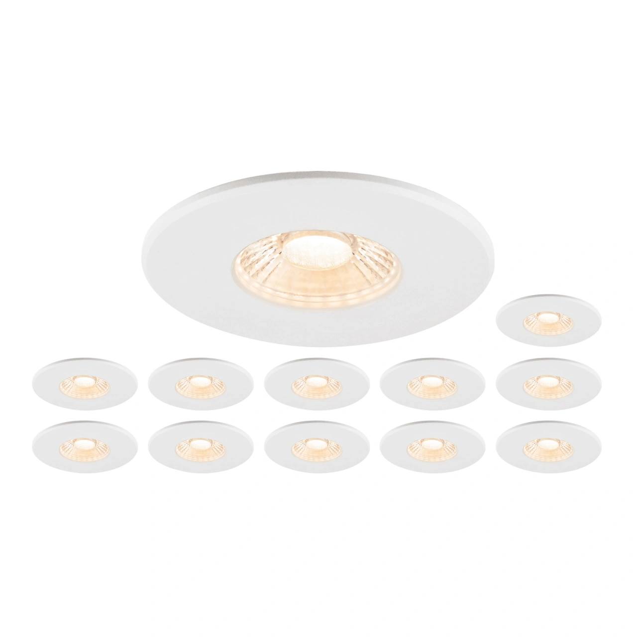 UNIVERSAL DOWNLIGHT PHASE IP65, set, alb, rotund