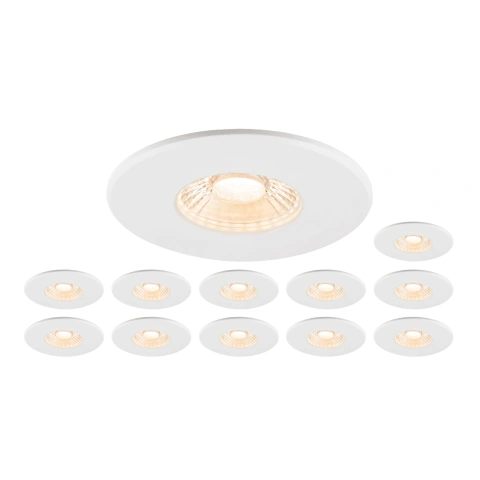 UNIVERSAL DOWNLIGHT PHASE IP65, set, alb, rotund