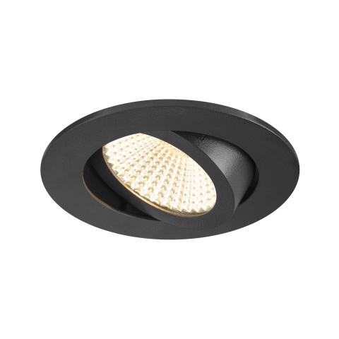 NEW TRIA 68, 3000K, 60°, IP20, rotund, negru