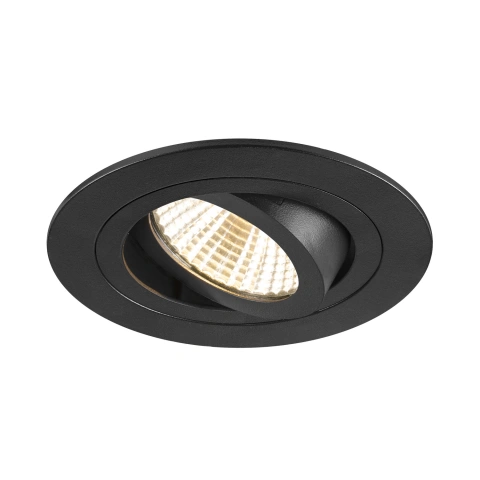NEW TRIA 75, 3000K, 38°, IP20, rotund, negru