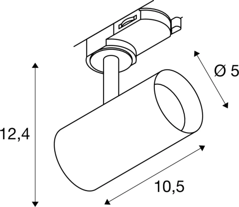 NOBLO SPOT, 3PH, rotund, 3000K, 6,2 W, TRIAC C, 32°, alb_1