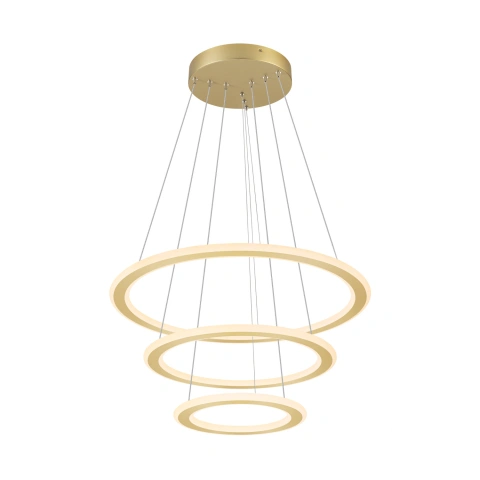 ONE FLAT, triplu, 300cm, 2700/3000K, DALI 2, Touch, alamă