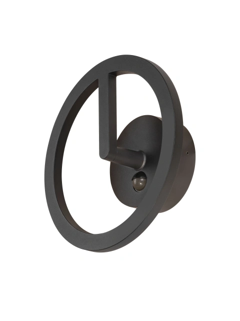 Q-RING, wall lamp, Sensor, 3000K, IP54, black