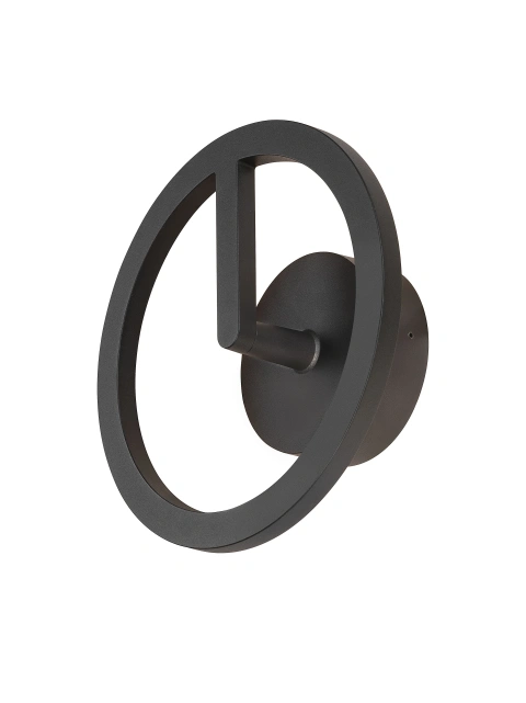 Q-RING, wall lamp, 3000K, PHASE, IP65, black