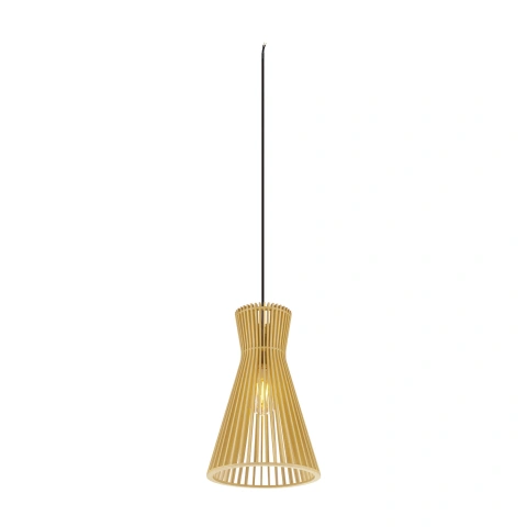 WUD pendant lamp E27 conical  1 x max. 60W black