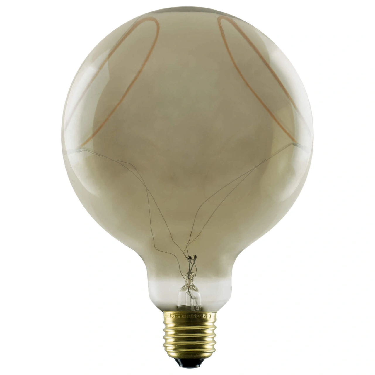LED Globe 125 2x slanting Soft Curve smokey E27  6W 1900K