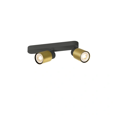 PURI 2.0 Tube asymmetrical max. 2x 6W GU10 black / gold