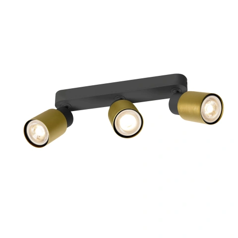 PURI 2.0 Tube long max. 3x 6W GU10 black / gold