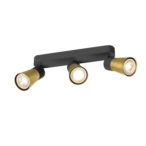 PURI 2.0 Cone long max. 3x 6W GU10 black / gold