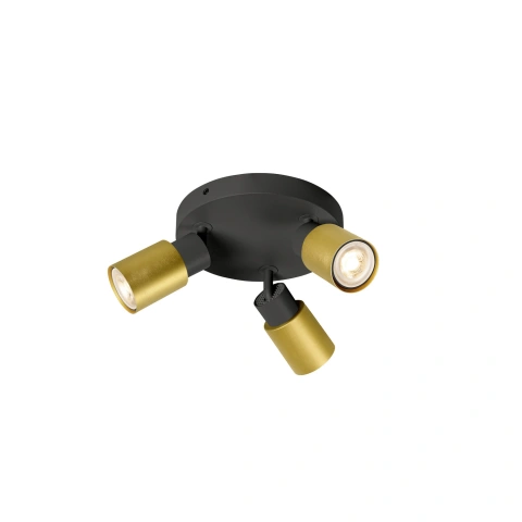 PURI 2.0 Tube round max. 3x 6W GU10 black / gold