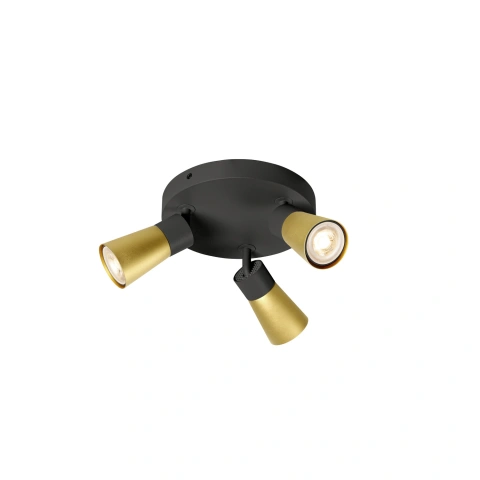 PURI 2.0 Cone round max. 3x 6W GU10 black / gold