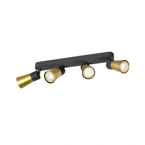 PURI 2.0 Cone long  max. 4x 6W GU10 black / gold_0