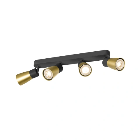 PURI 2.0 Dome long  max. 4x 6W GU10 black / gold