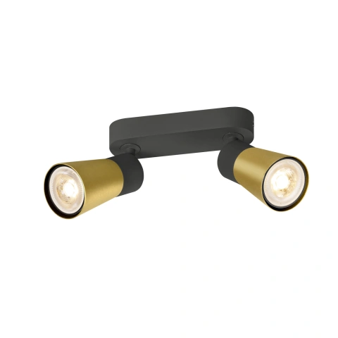 PURI 2.0 Cone  long  max 2x 6W GU10 black / gold