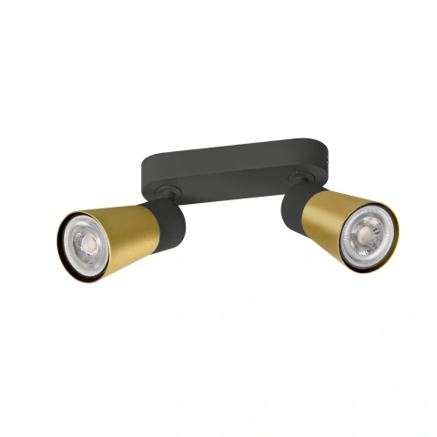 PURI 2.0 Cone  long  max 2x 6W GU10 black / gold_1