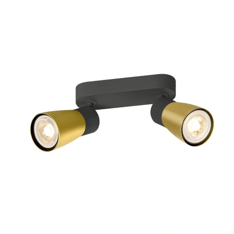 PURI 2.0 Dome  long  max 2x 6W GU10 black / gold
