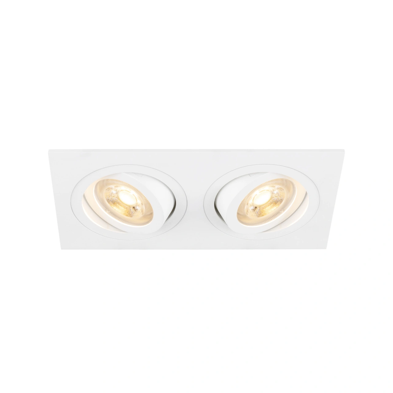 NEW TRIA155  square 2 x GU10 two-flame white