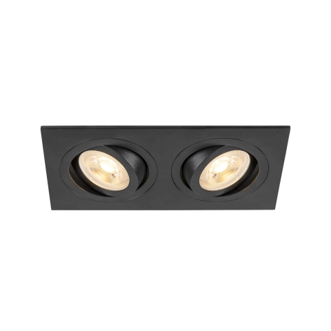 NEW TRIA155  square 2 x GU10 two-flame black