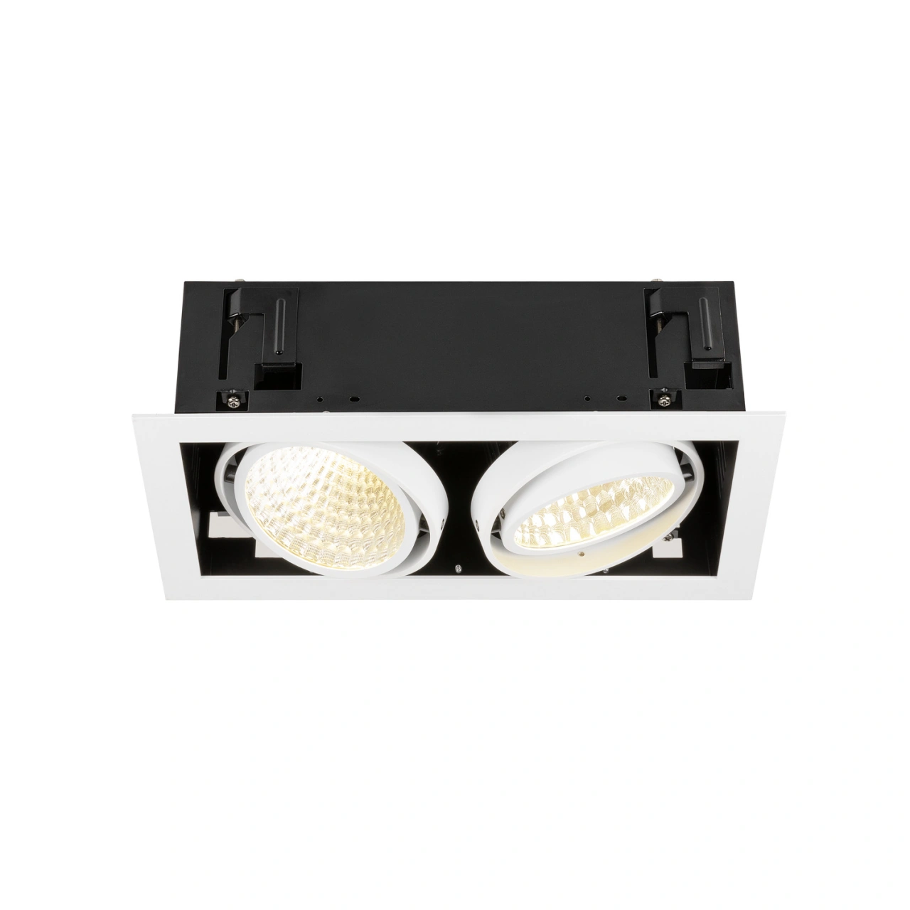 KADUX Recessed ceiling light double 3K DALI Touch 30° white