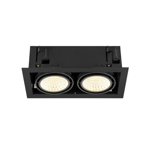 KADUX Recessed ceiling light double 3K DALI Touch 30° black_3