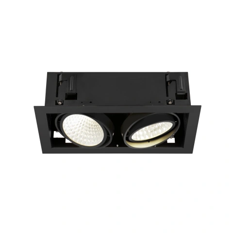 KADUX Recessed ceiling light double 4K DALI Touch 30° black