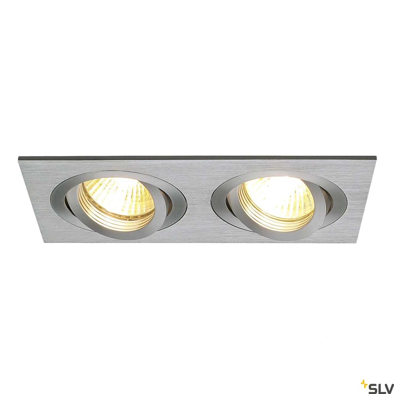 NEW TRIA II GU10 downlight, rectangular, AL satinat