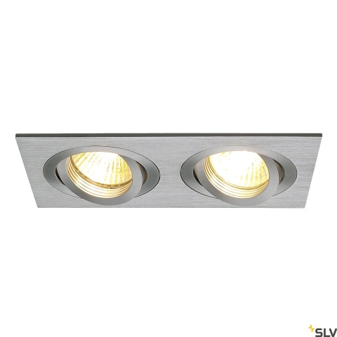NEW TRIA II GU10 downlight, rectangular, AL satinat