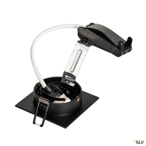 NEW TRIA I GU10 downlight, pătrat, negru mat, max. 50W_1