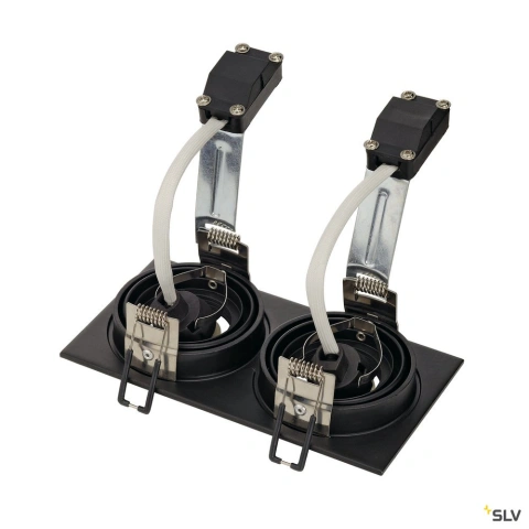 NEW TRIA II GU10, rectangular, negru mat, max. 2x 50W_1