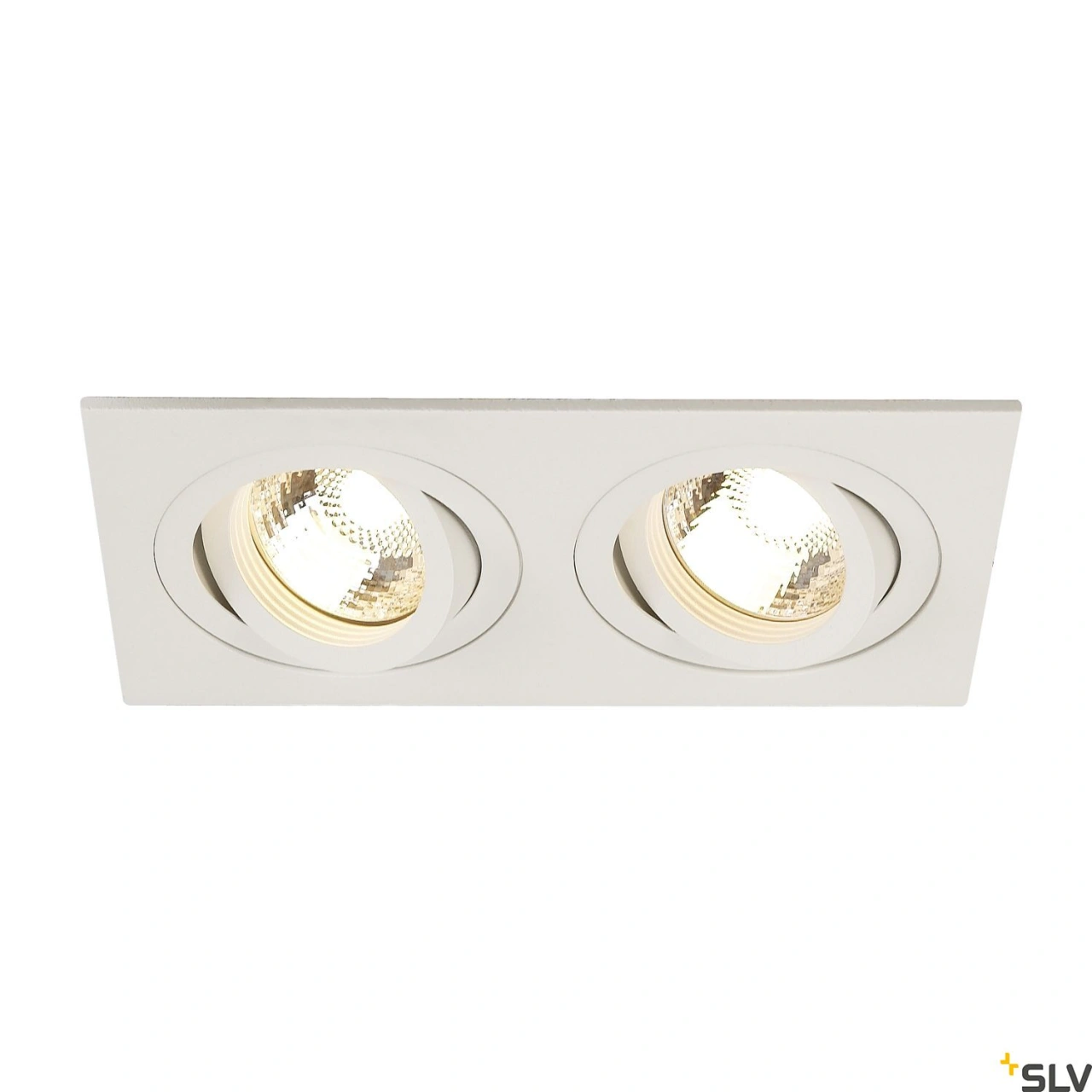 NEW TRIA II GU10, rectangular, alb mat, max. 2x 50W