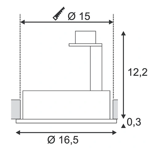 NEW TRIA, ES111 downlight, rotund, mat alb_2