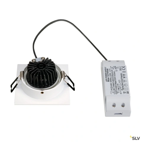 Set NEW TRIA LED DL SQUARE, alb mat, 6W, 2700K, 38°, incl. d_1