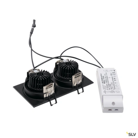 NEW TRIA2 DL SQ.Set 2x6W WWnegru3000K, 38°_1
