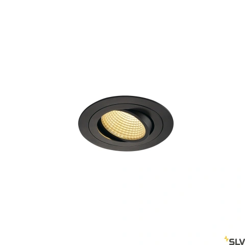 NEW TRIA LED DL ROUND Set, 12W2700K, 38°, negru mat