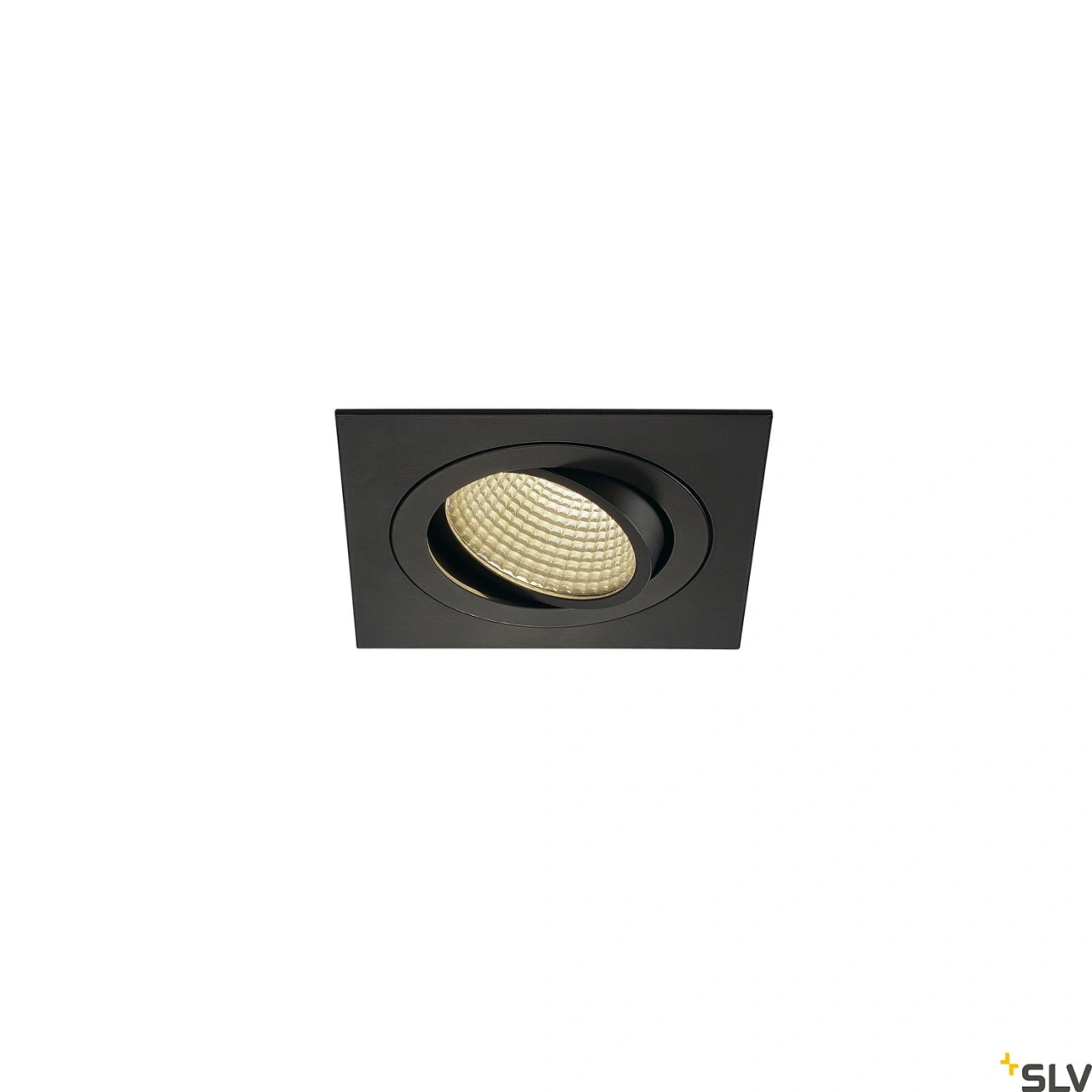 NEW TRIA LED DL patrat Set 12W3000K, 38°, negru mat