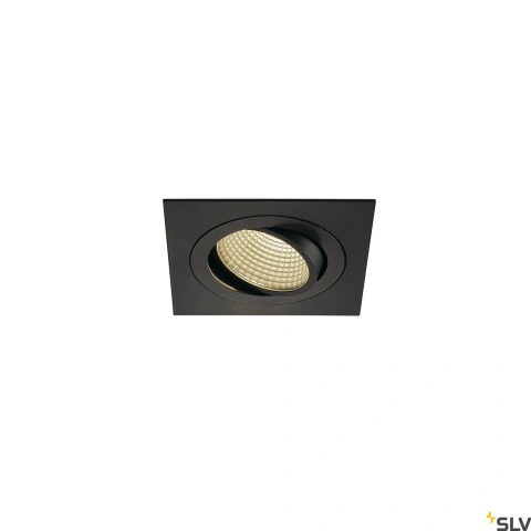NEW TRIA LED DL patrat Set 12W3000K, 38°, negru mat