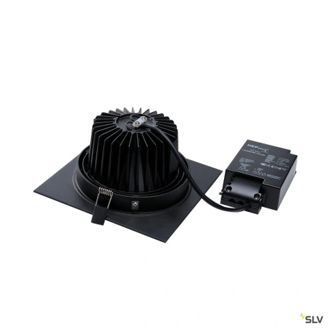 NEW TRIA LED DL patrat Set 25W2700K, 30°, negru mat_1