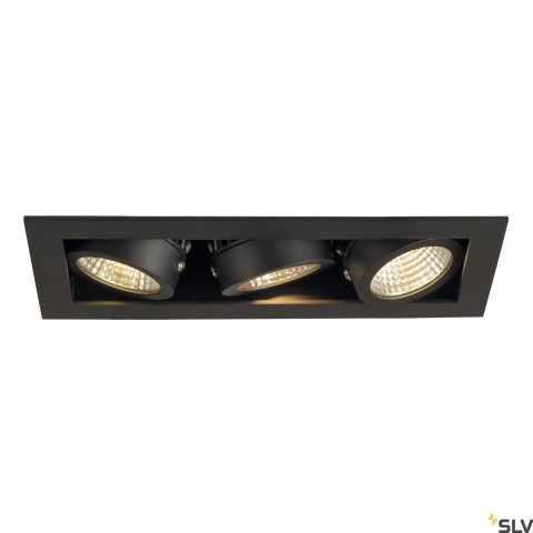 KADUX  LED Triple DL Set 3000K38°, negru mat_1