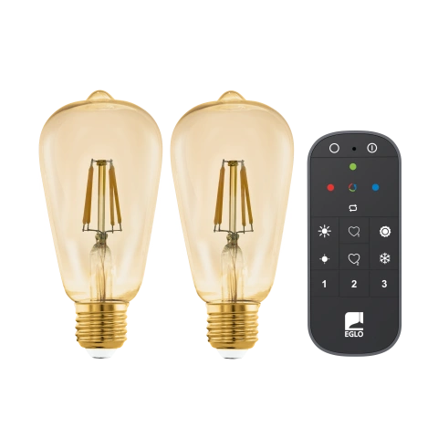 LM-ZIG-E27-A60 4,9W 2200K Dim 2er Set m  Remote control
